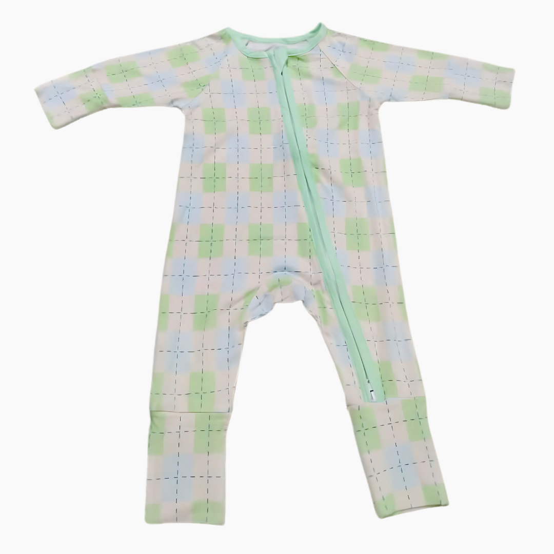 Snuggle Squares (Green/Blue) | Romper Zippie