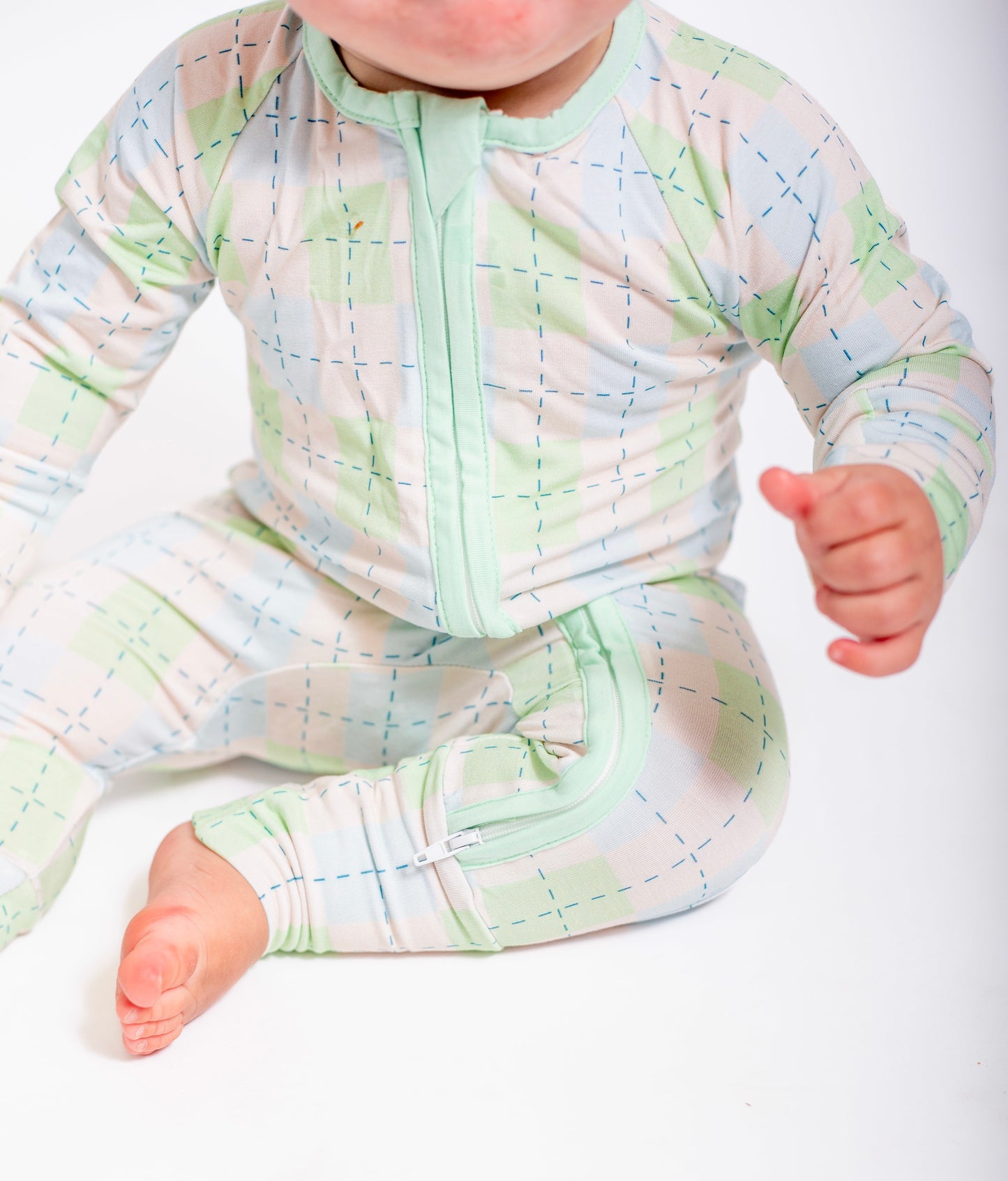 Snuggle Squares (Green/Blue) | Romper Zippie