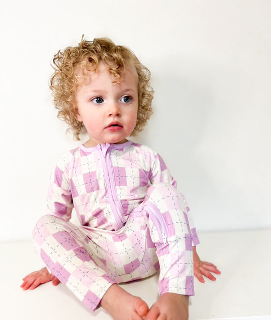Snuggle Squares (Purple/Pink) | Romper Zippie