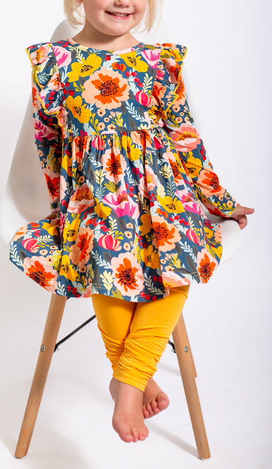 Flower Frenzy | Dress Set w/ Leggings