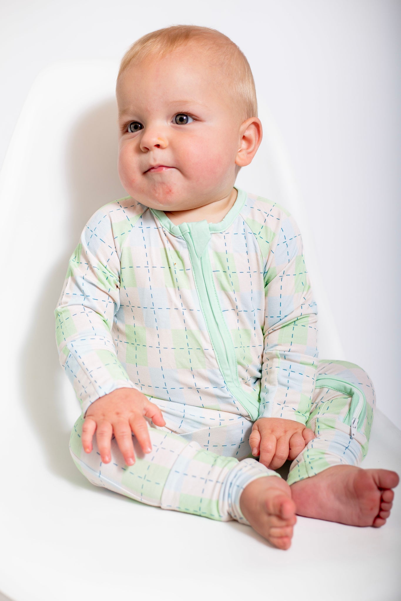 Snuggle Squares (Green/Blue) | Romper Zippie