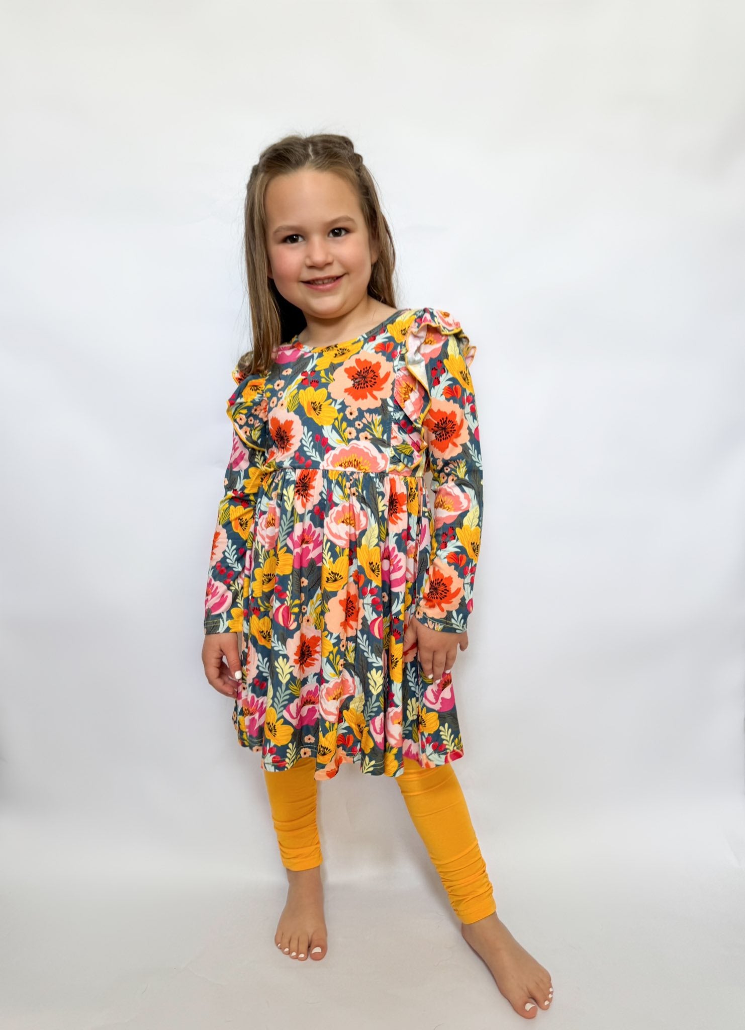 Flower Frenzy | Dress Set w/ Leggings