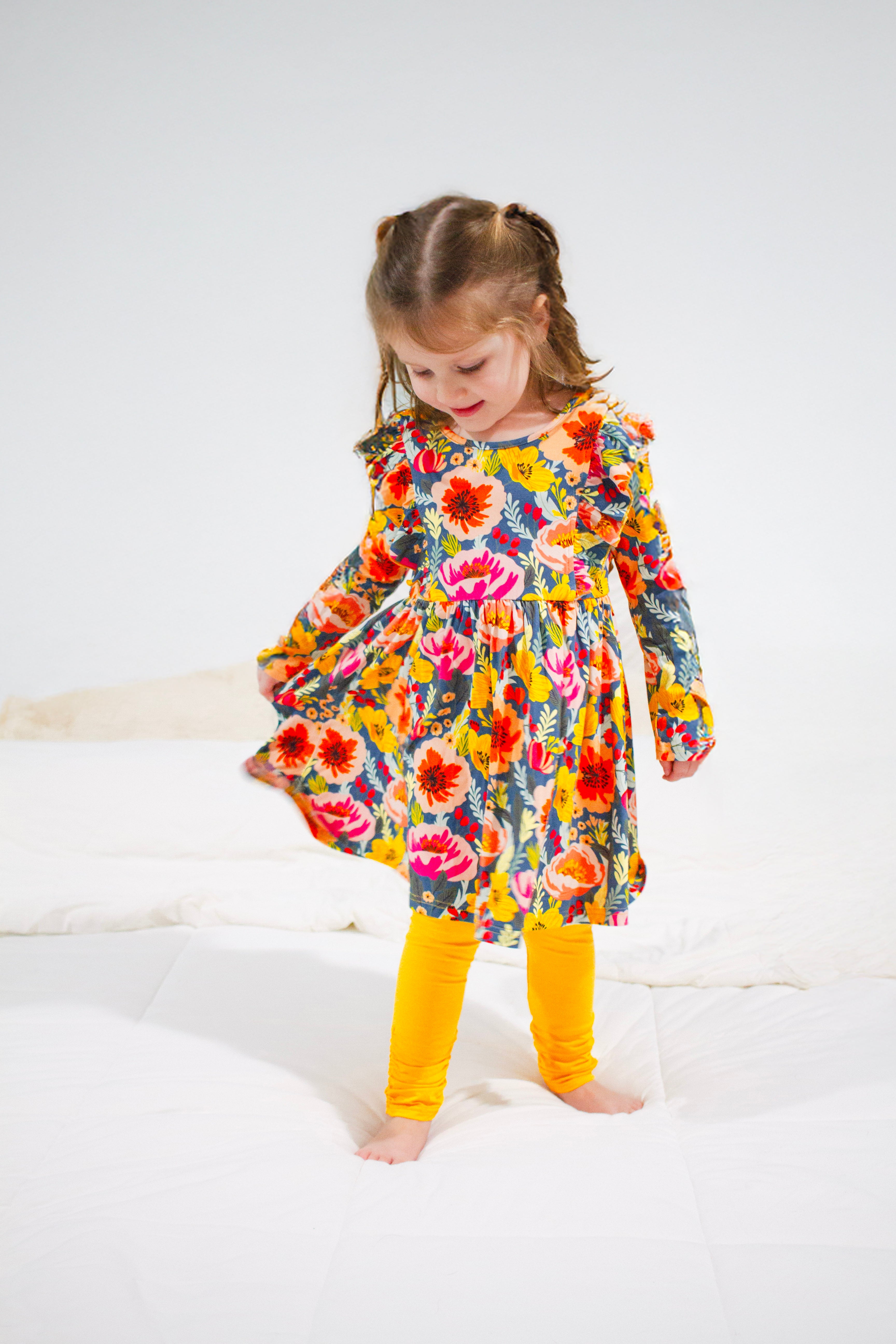Flower Frenzy | Dress Set w/ Leggings